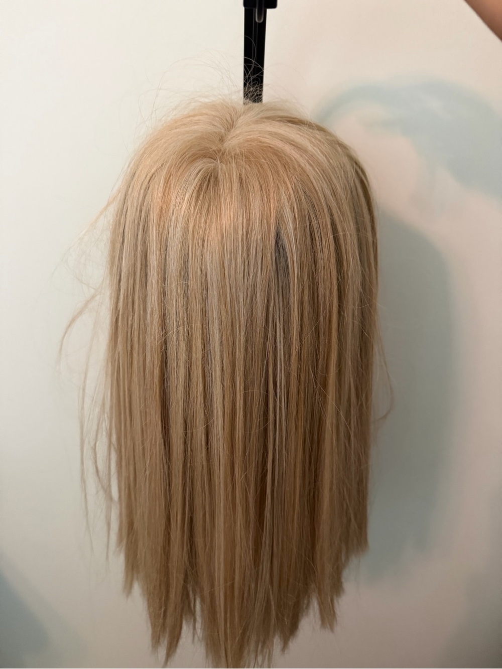 envy Light Blonde Straight Wig with Subtle Roots